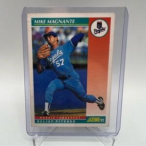 Score 92 Mike Magnante Kansas‎ City KC Royals Card Left Handed Relief Pitcher